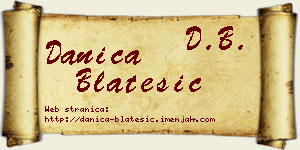 Danica Blatešić vizit kartica